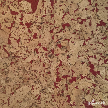 Пробковое настенное покрытие в пластинах EasyCork Кориа Рохо